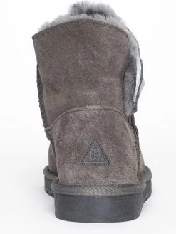 Leder-Winterboots "Dawn" In Grau -Modeschuh Geschäft nicebay leder winterboots dawn in grau 2