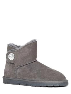 Leder-Winterboots "Dawn" In Grau