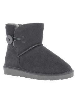 Leder-Winterboots "Fowl" In Grau -Modeschuh Geschäft nicebay leder winterboots fowl in grau 1