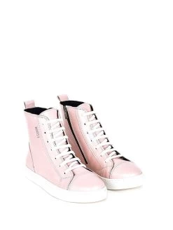 Leder-Sneakers In Rosa -Modeschuh Geschäft noosy leder sneakers in rosa 2
