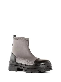 Boots In Schwarz/ Grau -Modeschuh Geschäft officina 55 boots in schwarz grau 2