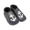 Hausschuhe / Lederpuschen Mit Anker In Blau / Weiß -Modeschuh Geschäft pantau its a small world hausschuhe lederpuschen mit anker in blau weiss