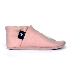 Hausschuhe / Lederpuschen Mit Elefant In Rosa / Weiß -Modeschuh Geschäft pantau its a small world hausschuhe lederpuschen mit elefant in rosa weiss 3