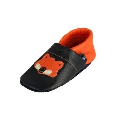 Hausschuhe / Lederpuschen Mit Fuchs In Blau / Orange -Modeschuh Geschäft pantau its a small world hausschuhe lederpuschen mit fuchs in blau orange 3