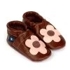 Krabbelschuhe / Lederpuschen Mit Blume In Braun / Rosa -Modeschuh Geschäft pantau its a small world krabbelschuhe lederpuschen mit blume in braun rosa