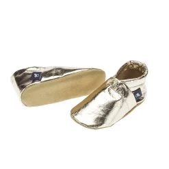 Krabbelschuhe / Lederpuschen Uni Gold -Modeschuh Geschäft pantau its a small world krabbelschuhe lederpuschen uni gold 1