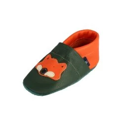 Lauflernschuhe / Lederpuschen Mit Fuchs In Grün / Orange -Modeschuh Geschäft pantau its a small world lauflernschuhe lederpuschen mit fuchs in grun orange 3