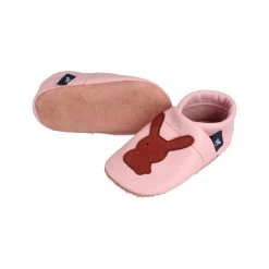 Lauflernschuhe / Lederpuschen Mit Hase In Rosa / Braun -Modeschuh Geschäft pantau its a small world lauflernschuhe lederpuschen mit hase in rosa braun 2