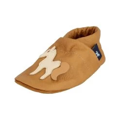 Lauflernschuhe / Lederpuschen Mit Pferd In Caramel / Beige -Modeschuh Geschäft pantau its a small world lauflernschuhe lederpuschen mit pferd in caramel beige 3