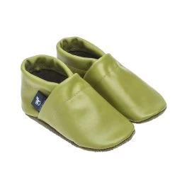 Lauflernschuhe / Lederpuschen Uni Apfelgrün
