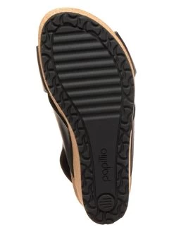 Leder-Keilsandaletten "Samira Ring-Buckle" In Schwarz - Weite S -Modeschuh Geschäft papillio leder keilsandaletten samira ring buckle in schwarz weite s 4