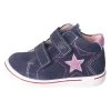 Leder-Sneakers "Mia" In Dunkelblau/ Rosa