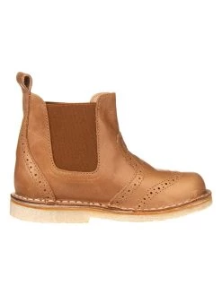 Pom Pom Leder-Chelsea-Boots In Hellbraun -Modeschuh Geschäft pom pom leder chelsea boots in hellbraun 1
