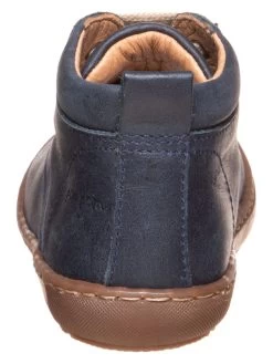 Pom Pom Leder-Sneakers In Dunkelblau -Modeschuh Geschäft pom pom leder sneakers in dunkelblau 2