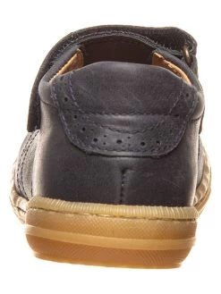 Pom Pom Leder-Spangenballerinas In Dunkelblau -Modeschuh Geschäft pom pom leder spangenballerinas in dunkelblau 2