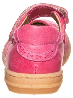 Pom Pom Leder-Spangenballerinas In Pink -Modeschuh Geschäft pom pom leder spangenballerinas in pink 2