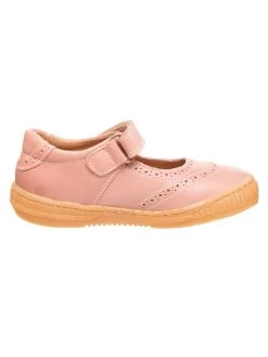 Pom Pom Leder-Spangenballerinas In Rosa -Modeschuh Geschäft pom pom leder spangenballerinas in rosa 1