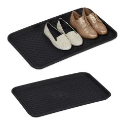 2x Schuhabtropfschale In Schwarz -Modeschuh Geschäft relaxdays 2x schuhabtropfschale in schwarz 7