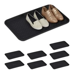 8x Schuhabtropfschale In Schwarz -Modeschuh Geschäft relaxdays 8x schuhabtropfschale in schwarz 7