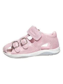 Leder-Halbsandalen In Rosa