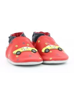 ROBEEZ Leder-Krabbelschuhe "Little Vroum" In Rot