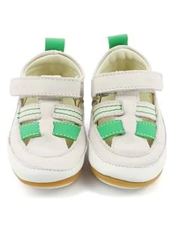 ROBEEZ Leder-Krabbelschuhe "Miniz" In Beige/ Grün