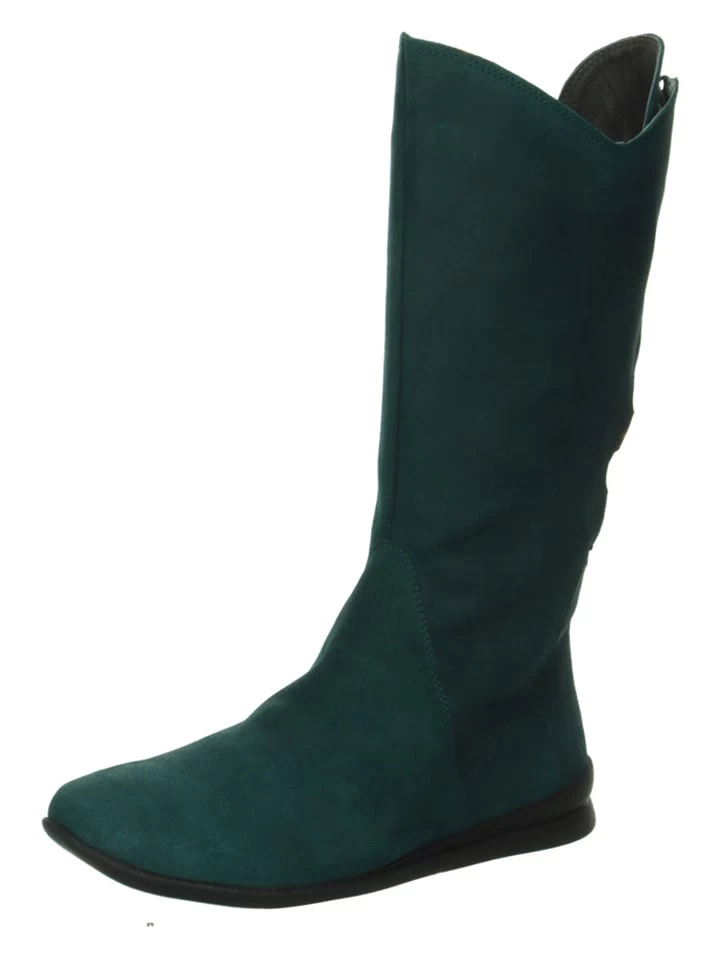 Think! Leder-Stiefel "Spaut" In Dunkelgrün 3 Think! Leder-Stiefel "Spaut" In Dunkelgrün