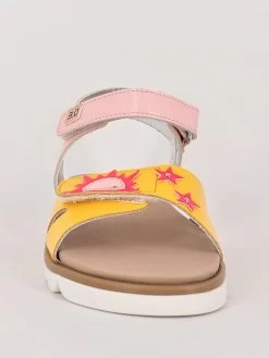 Sandalen In Rosa/ Gelb -Modeschuh Geschäft trevirgolazero sandalen in rosa gelb 2