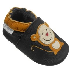 Baby Krabbelschuhe In Affe Schwarz -Modeschuh Geschäft yalion baby krabbelschuhe in affe schwarz 2