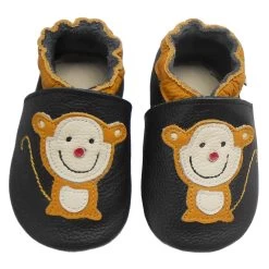 Baby Krabbelschuhe In Affe Schwarz