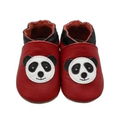 Baby Krabbelschuhe In Panda Rot